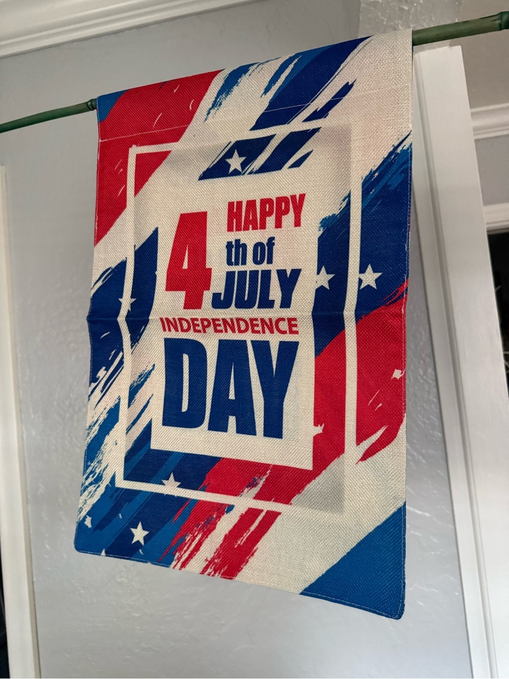 4Th of July Patriotic Banner Flag - double view